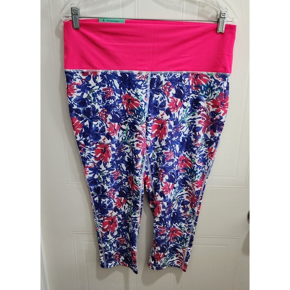 NEW Reel Legends High Waisted Swim Legging Cropped UPF‎ 50+ Women's Size Large